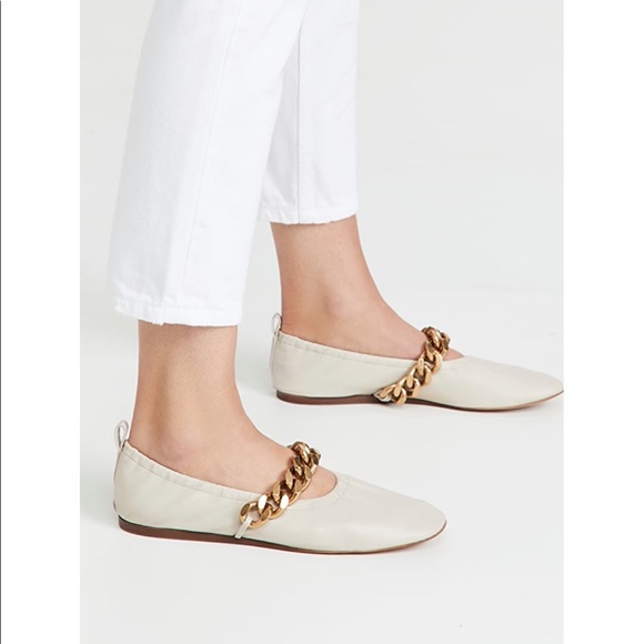 Stella McCartney Falabella Chunky Chain Ballet Flats- Cream - Picture 2 of 12
